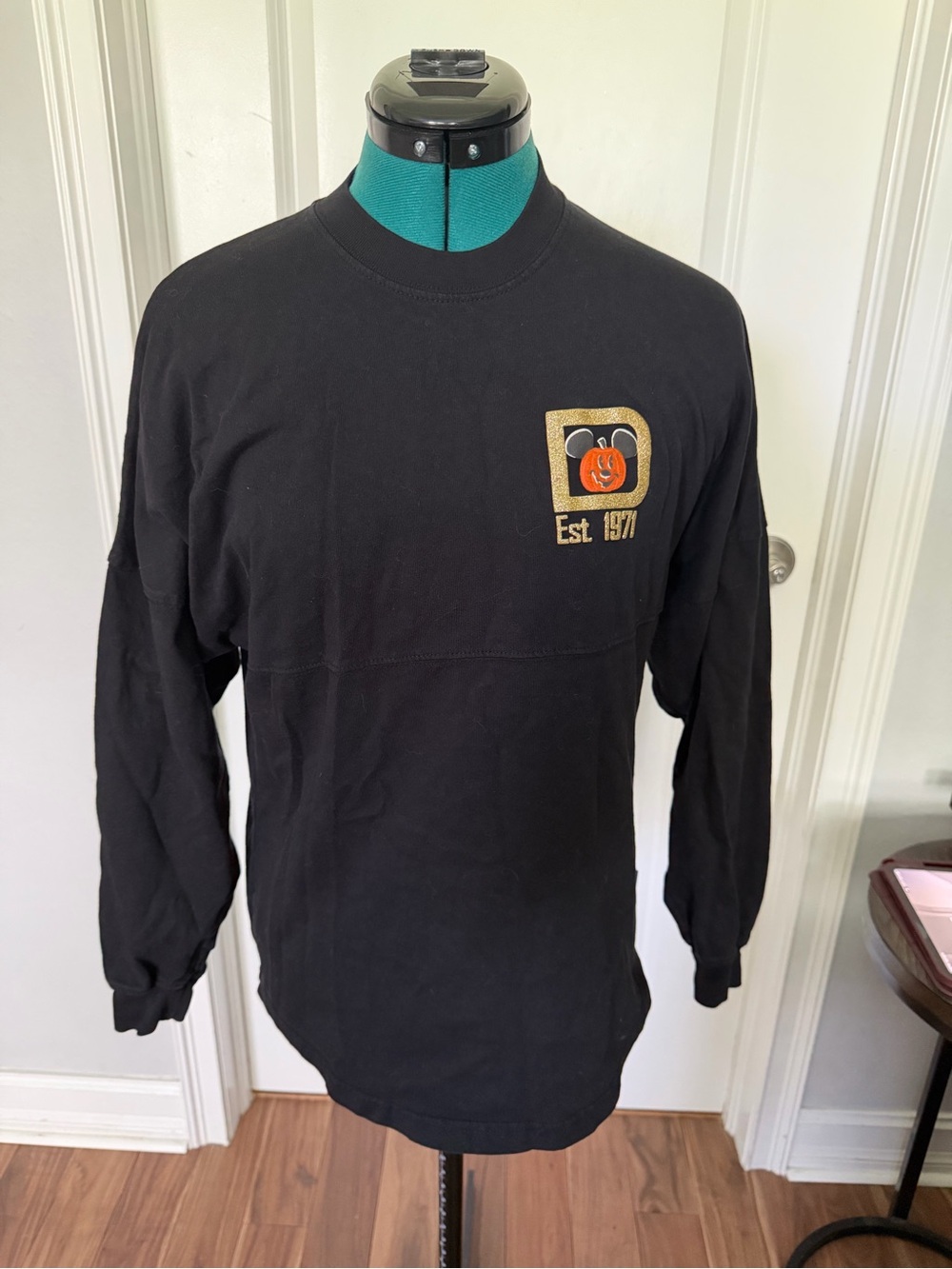 Disney Halloween Tee with Gold & Orange Patch